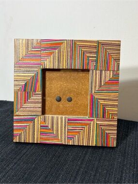 Multicolor Prism Wooden Photo Frame - Made in India